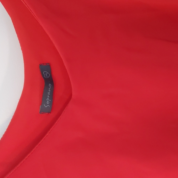 Red Flowy High Low Dress - Picture 3 of 4